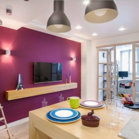 kitchen combined with a balcony