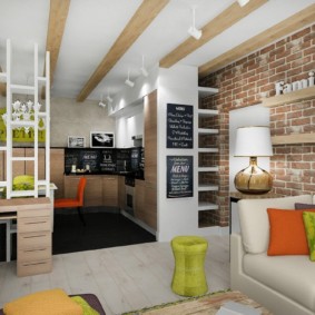 mutfak stüdyo daire dekor fikirleri