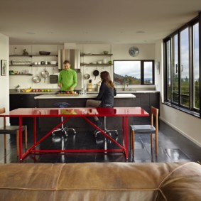 mutfak stüdyo daire tasarım fotoğraf