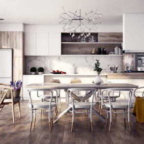 kitchen in a wooden house design ideas