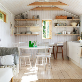kitchen in a wooden house options