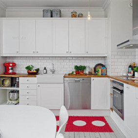 kitchen in a wooden house