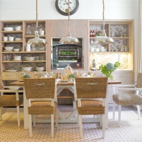 επιπλωμένη μεσογειακή κουζίνα