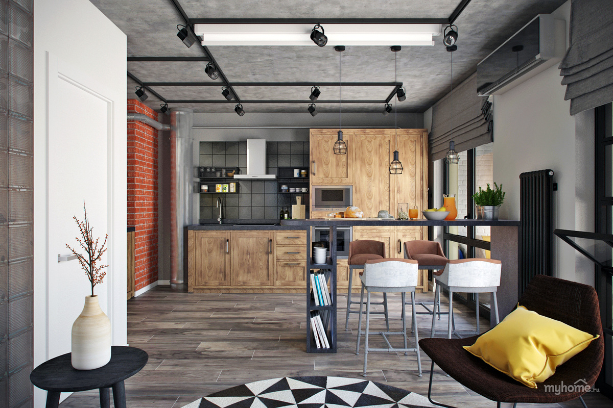 conception de photo de studio de style loft