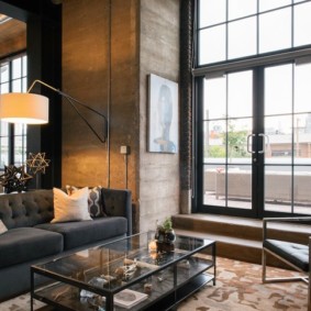 vue sur le studio de style loft