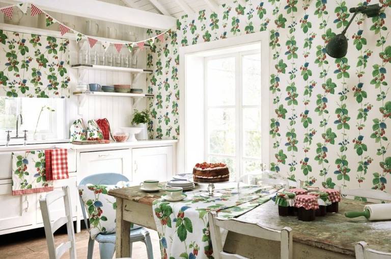 mutfak fikirleri iç için neme dayanıklı duvar kağıdı