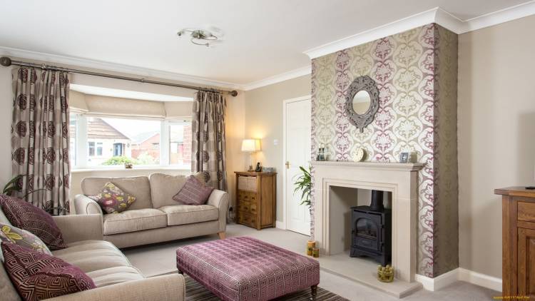 papier peint pour des idées d'intérieur de salon moderne