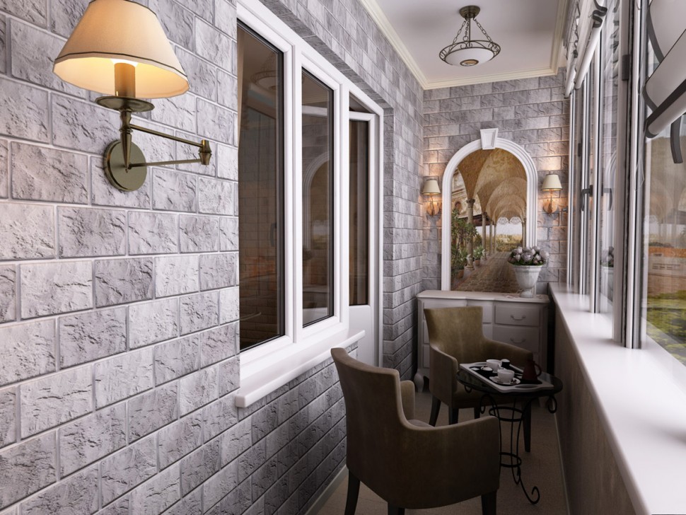 décoration murale avec pierre en céramique