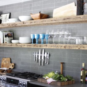 rak di dapur dan bukan gantung idea dekorasi kabinet