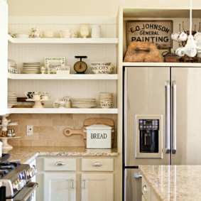 rak di dapur dan bukannya idea pandangan kabinet dinding