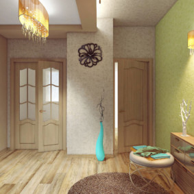 lustre de plafond dans la conception de couloir photo