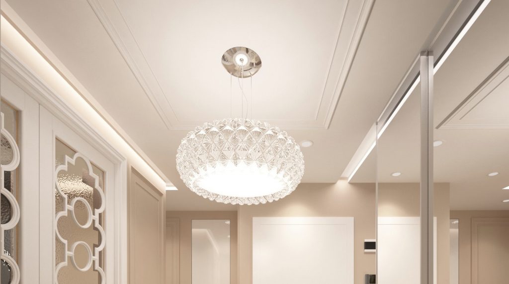 lustre de plafond dans le couloir idées intérieures