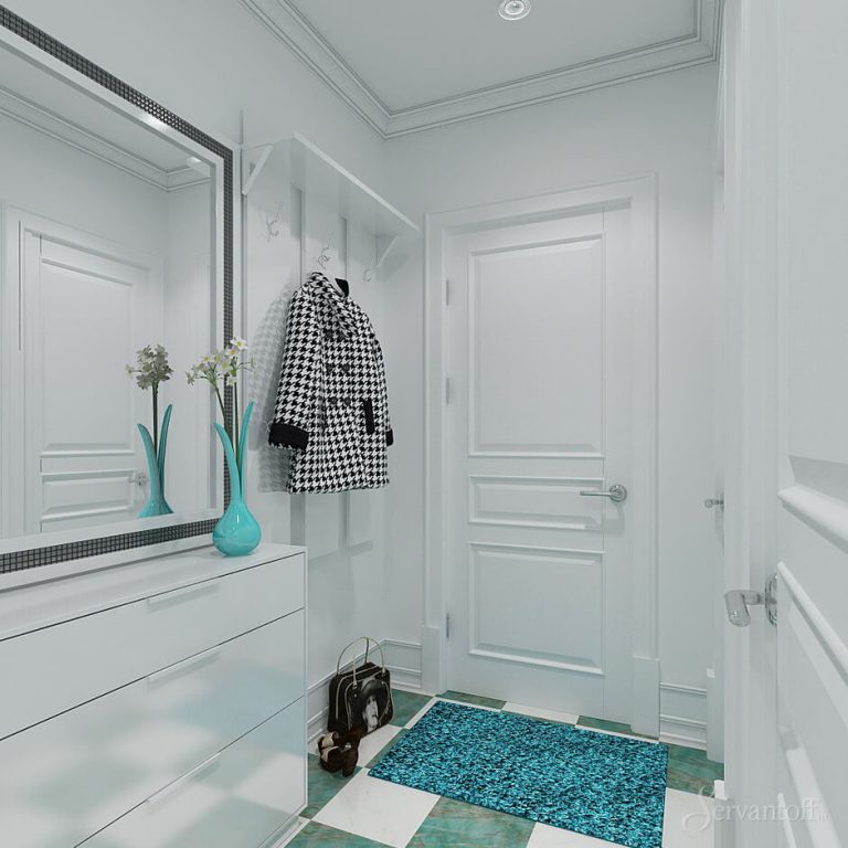 couloir dans un décor blanc photo