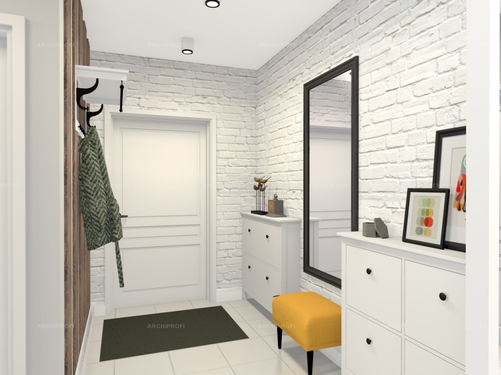 couloir en idée design blanc