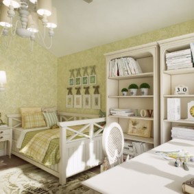 Intérieur de la chambre de bébé aux couleurs pastel