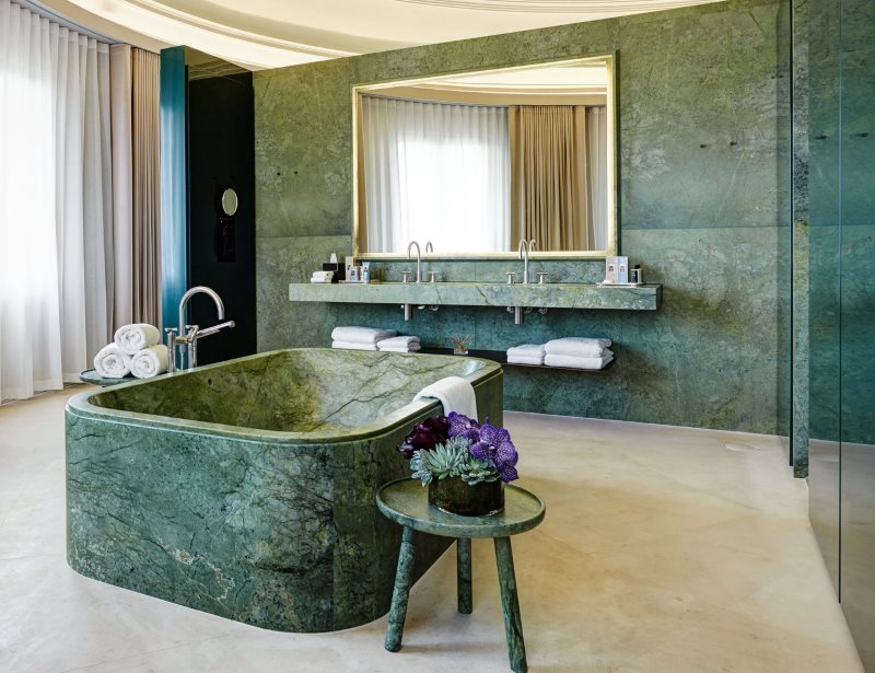 Bồn rửa đá hình chữ nhật