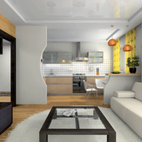 arrangement of furniture and appliances in the kitchen photo options