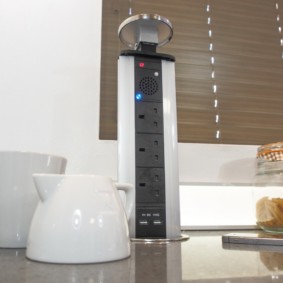 modern bir mutfak prizleri