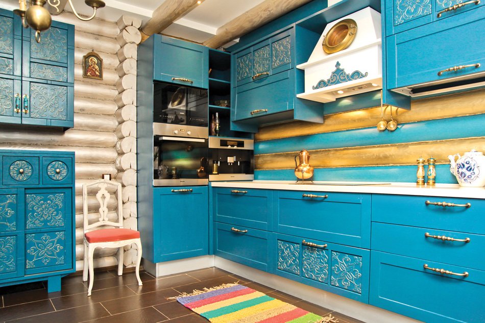 cocina moderna en estilo ruso