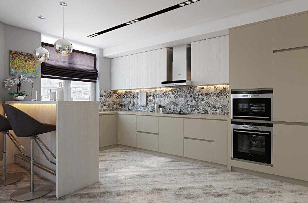 kabinet ke siling di pilihan dapur