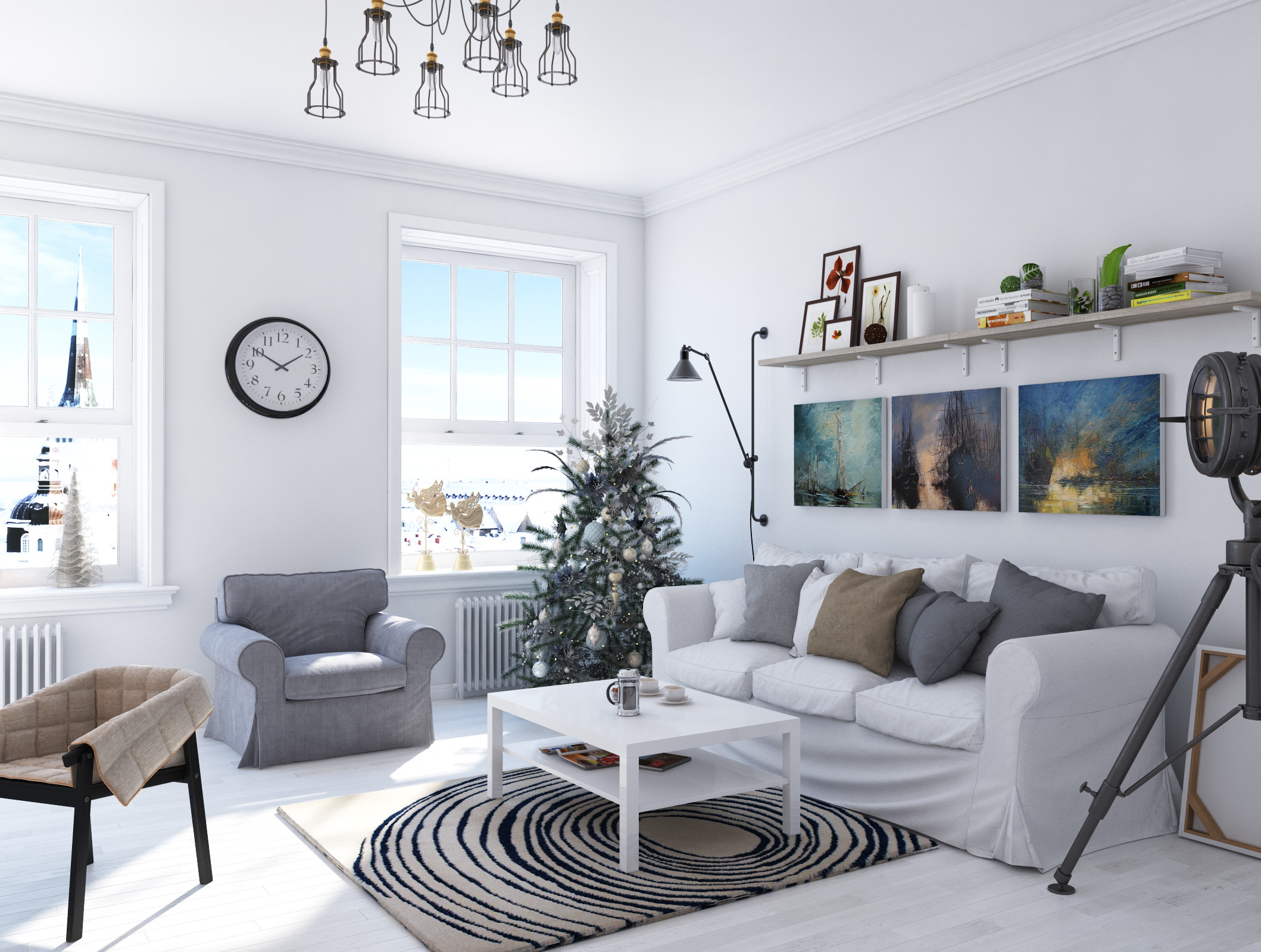 Salon de style scandinave