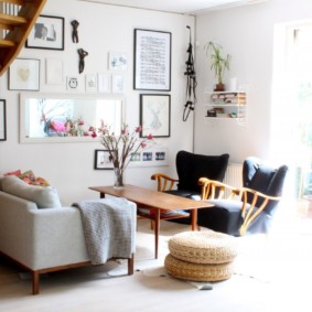 Style scandinave dans le salon vues photo
