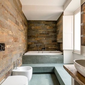 decor de baie combinat