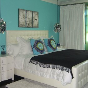 photo de décoration de chambre turquoise