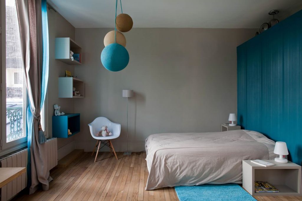 décor de chambre turquoise