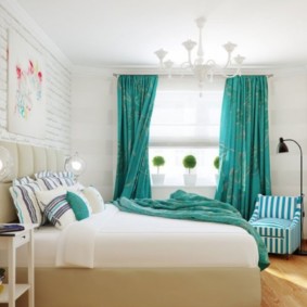 photo de conception de chambre turquoise