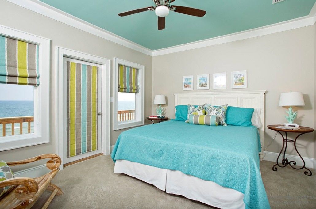 conception de chambre turquoise