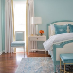 conception de photo de chambre turquoise