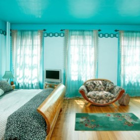 idées de photo de chambre turquoise