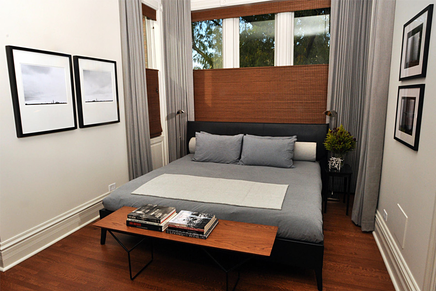 chambre avec lit par la fenêtre photo design