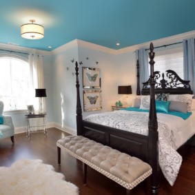 photo de la chambre turquoise