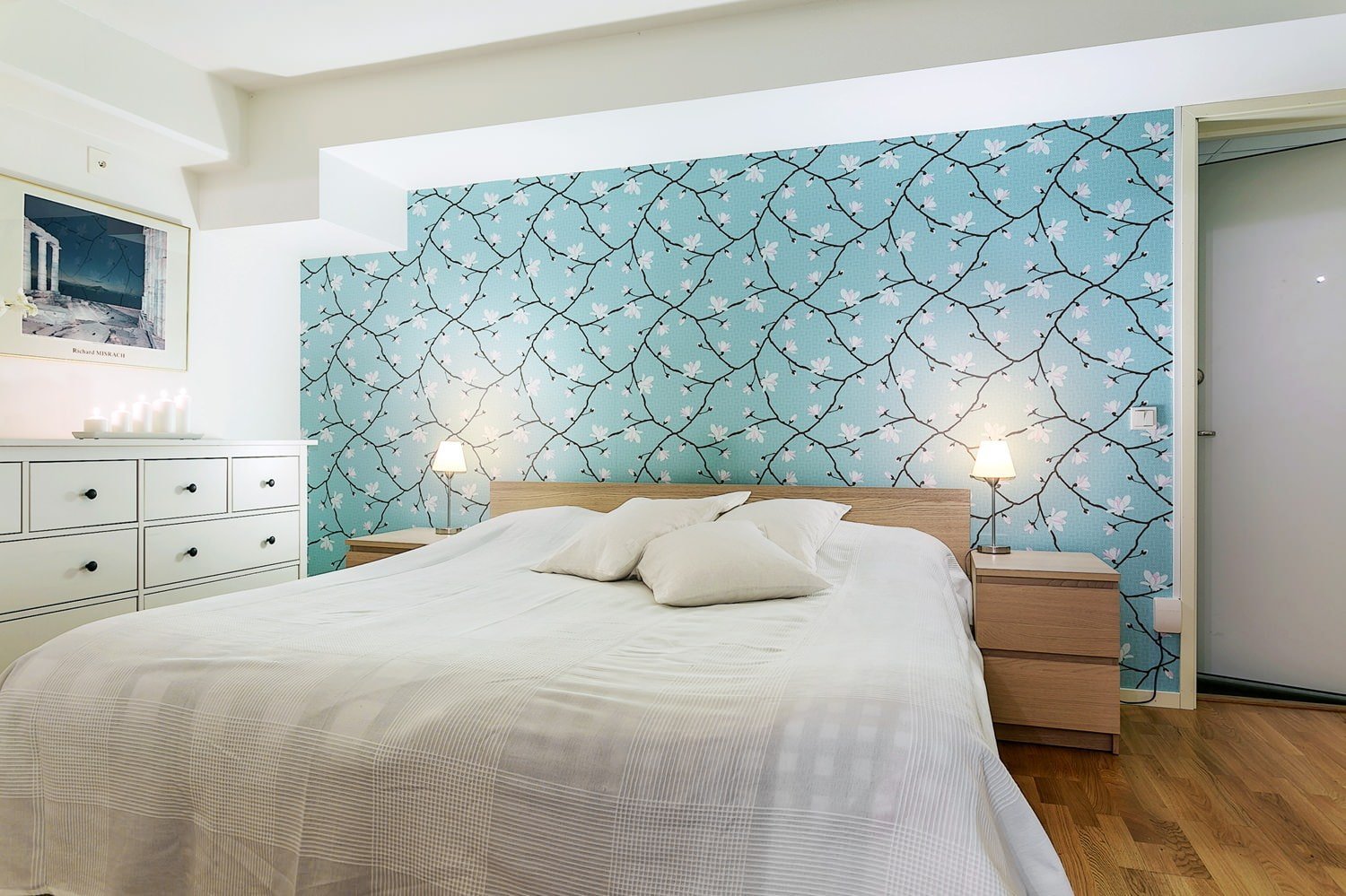 conception de photo de chambre turquoise
