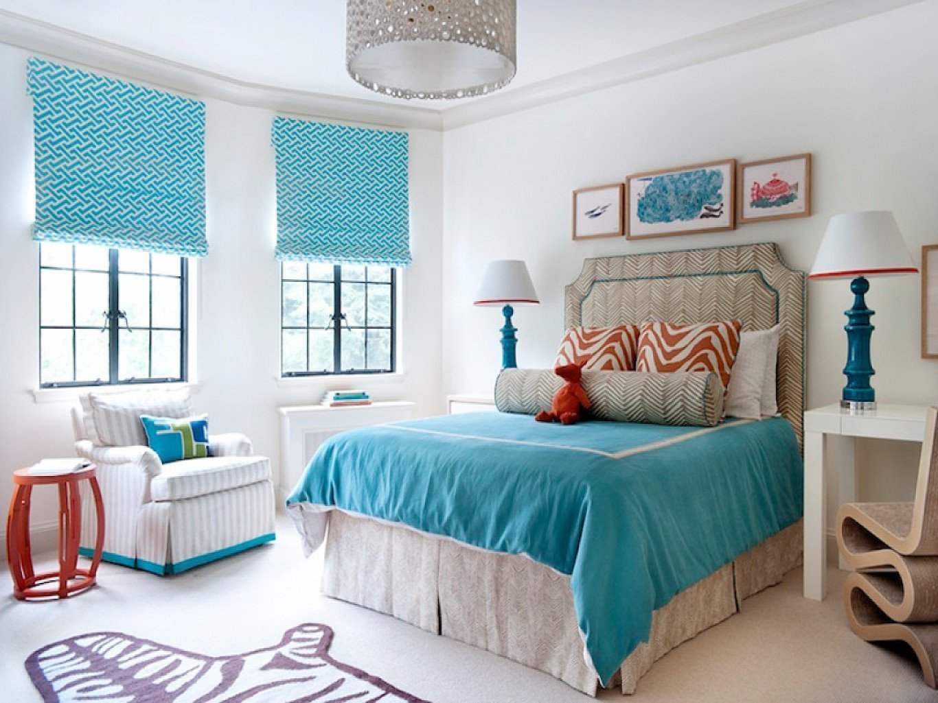 conception de photo de chambre turquoise