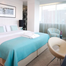 décoration photo chambre turquoise