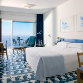 chambre à coucher dans des idées de décor bleu