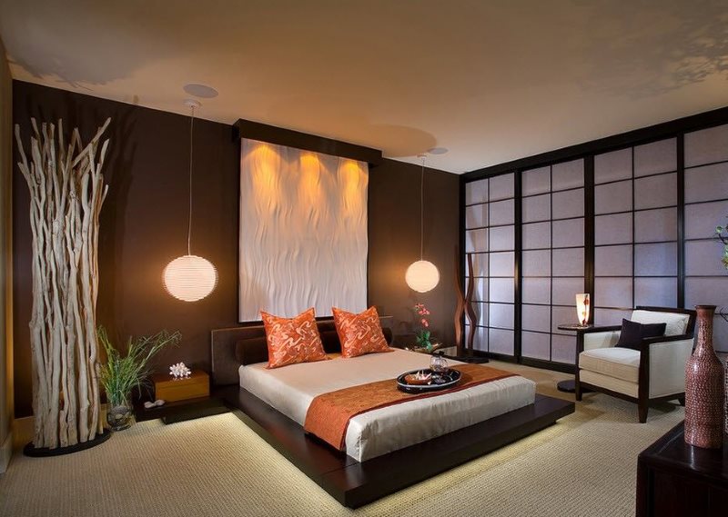 Éclairage de chambre de style japonais