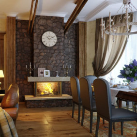 décor de salon de style campagnard