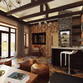 idées de décoration de salon de style campagnard