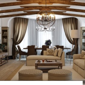 photo de salon de style campagnard