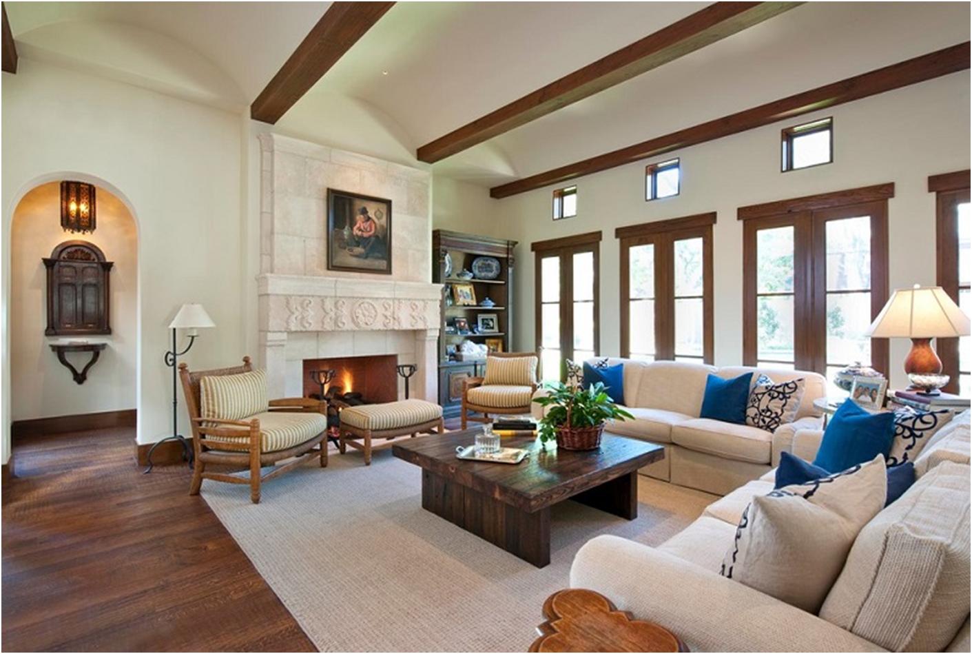 photo de conception de salon de style campagnard