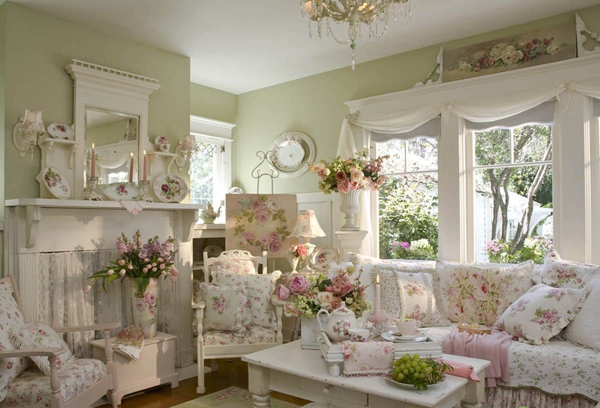 idées de conception de salon de style campagnard