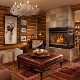 idées de conception de salon de style campagnard