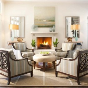 intérieur de salon de style rustique