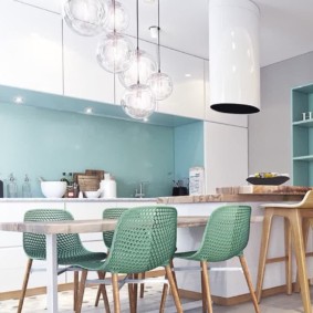 مجموعات الألوان في الأفكار الداخلية المطبخ
