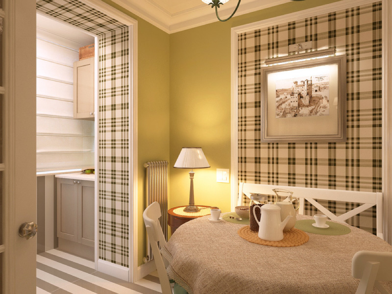 Πλακέτα ταπετσαρία στο εσωτερικό της κουζίνας