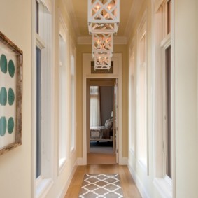 lumières dans le décor photo du couloir